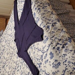 CURATED BY RUA'H KIBRIYA: Navy Cotton/Polyester Tunic Sweater EUC